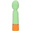 Вібратор Loveline Ribbed Mini 12 см зелений - мініатюра 1