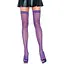 Панчохи Leg Avenue Nylon Fishnet Thigh Highs Neon Purple One size - мініатюра 1