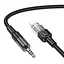 Аудiокабель HOCO UPA27 Spirit transparent digital audio conversion cable iP Black - мініатюра 1