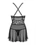 Эротический кружевной комплект с сеточкой Obsessive 838-BAB-1 babydoll & thong black черный пе S/M - миниатюра 7