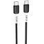Дата кабель Hoco X82 Silicone Type-C to Type-C 60W (1m) Black - миниатюра 1