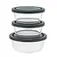 Набор контейнеров емкостей для еды из стекла с крышками 3 шт., S&T Прозрачный 87093 - миниатюра 5