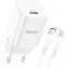 Зарядний комплект Hoco Rigorous charger set N19 Type-C to Lightning cable 25W білий - мініатюра 1