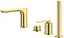 Смеситель на борт ванны Kohlman Experience brushed gold QB244EGDB Золотой - миниатюра 1