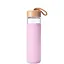 Пляшка скляна OldBro бамбукова кришка із захисним силіконовим чохлом Pink 590 мл - мініатюра 1