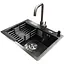 Комплект мийка + змішувач Romzha Arta U-550S BL (B) - мініатюра 1