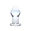 Скляна анальна пробка Glas Amethyst Rain 8 см (прозорий) - мініатюра 1