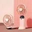 Портативний USB-вентилятор Mini Fan із підставкою для телефона та дисплеєм рожевий (979) - мініатюра 6