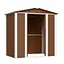 Хозблок-сарай металлический DS-02 с двускатной крышей 185х180х120 см (ВхШхГ)Коричневый - миниатюра 3