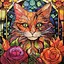Алмазная мозаика Кот с изумрудными глазами Strateg DEEX16303 неполная выкладка 30х30 см - миниатюра 1