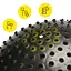 Мяч для фитнеса (фитбол) Cornix 65 см полумассажный Anti-Burst Black XR-0474 - миниатюра 3