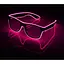 Очки светодиодные Leds прозрачные El Neon ray pink неоновые - миниатюра 1