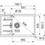 Кухонна мийка Franke Centro, фраграніт, прямокутник, з крилом, 780х500х200мм, чаша - 1, накладна, CNG 611-78 XL, воникс - мініатюра 2