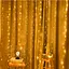 Гирлянда штора Роса 8х1.5м микродиод 600 Led лампочек, 40 нитей 220В (Золотистый свет) - миниатюра 6