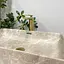Умивальник VBI Arabba M beige stone matt накладний VBI-013504 - мініатюра 5