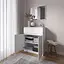 Комод тумба Vays R-23 Бетон-Белые планки, с ящиком и отделением с полками, без ручек, ЛДСП, 80×40×98 см - для спальни, прихожей - миниатюра 2