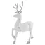 Елочная игрушка MIS LT Олень Благородный малый 11,5х5,5х16 см белый/серебряный - миниатюра 1
