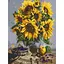 Картина по номерам на подрамнике Brushme Натюрморт с букетом подсолнухов - миниатюра 1