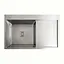 Кухонная мойка Platinum Handmade нержавейка 78x50B L (два отверстия, квадратный сифон 3.0/1.0), Нержавеющая сталь - миниатюра 1