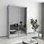 Шафа-купе дводверна MebelStar Стандарт AL 2 Дзеркала 130x60x210 см Бетон (MBS-2552) - мініатюра 1