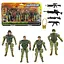Военный набор ЗСУ, 4 солдата, аксессуары, 33x3x19.5 см - миниатюра 1
