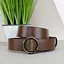 Ремінь жіночий шкіряний коричневий HC-3471 (130 см) під піджак та пальто - мініатюра 2