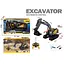 Машина спецтехніки на радіокеруванні "Екскаватор", підсвічування, акумулятор 3.7V, масштаб 1:24, гусеничний хід, автоматичний рух ковша, рухома платформа з тріскачкою Z6825A - мініатюра 1