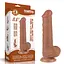 Фалоімітатор Lovetoy Sliding-Skin Dual Layer Dong 8'' 20.8 см коричневий - мініатюра 7