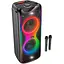 Акустика-караоке Hoco Heritage dual 10-inch RGB light BT speaker DS58 BT5.0, TWS, TF/USB/AUX, 40Wx2 (120W Max), 3H, 2mic - мініатюра 1
