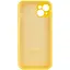 Чехол Epik Silicone Case Full Camera Protective AA для Apple iPhone 15, 6.1 Желтый/Yellow - миниатюра 4