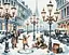 Картина за номерами на підрамнику Brushme Одного разу на засніженій вулиці - мініатюра 1