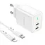 Зарядний пристрій Borofone Type-C to Lightning Reacher BN9 2Type-C 35W біле - мініатюра 5