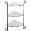 Полка Frap стеклянная тройная угловая 250x250 F1907-3 1/10, Хром - миниатюра 1