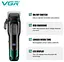 Машинка для стрижки VGR V-013 триммер с 8 насадками дисплей 6500 об/мин Черная с Зеленым 5 Вт - миниатюра 3