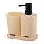 Набір для ванної кімнати Ardesto Vigor бежевий 380 мл 3 предмети (ARHB3106MB) - мініатюра 1