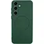 Чохол Silicone Cover Lakshmi Full Camera (AA) with MagFit для Samsung Galaxy S25 Зелений / Dark green - мініатюра 1