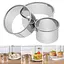 Набір круглих форм для оформлення салатів та висічки тіста для пельменів вареників Ø 9/7.5/6 см (3 шт.), Kitchette Сріблястий 85156 - мініатюра 1