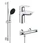 Комплект смесителей для душа с термостатом Grohe QuickFix UA202503TS Хром - миниатюра 1