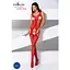 Бодистокинг с имитацией чулок и ажурной вставкой Passion BS072 red One size - миниатюра 2