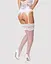 Чулки под пояс с широким кружевом Obsessive 810-STO-2 stockings белые S/M - миниатюра 2