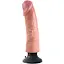 Вібратор King Cock Vibrating Cock 25 см тілесний - мініатюра 1