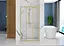 Душевые двери Rea Alex 90 brushed gold REA-K2506, прозрачный, золотой - миниатюра 4