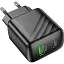Блок живлення Hoco CS25a 25W зарядний пристрій адаптер 2 порти USB-C + USB-A чорний - мініатюра 1