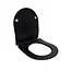 Сиденье для унитаза Qtap (Robin, Scorpio) с микролифтом Slim QT99U184UF450MB, Черный матовый - миниатюра 2