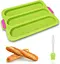 Форма для хліба та міні-багетів силіконова 35х24х2 см з силіконовим пензликом Салатовий 85263 - мініатюра 1