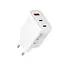 Мережевий зарядний пристрій XO L117 (EU) PD45W/QC18W (2USB-C+1USB-A) fast charging charger with Lightning cable Білий - мініатюра 6