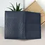 Обложка на паспорт кожаная 07115 синий питон - миниатюра 3