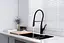 Смеситель для кухни с гибким изливом черный Nett SWB-52 Черный - миниатюра 4
