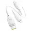 Кабель Baseus Silky One-for-Three Fast Charging USB to Micro USB+Lightning+Type-C 100W 1.5m white (P10377705213-00) - мініатюра 2