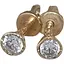 Золотые серьги-пуссеты Гаразд с фианитами. 3531639 - миниатюра 1